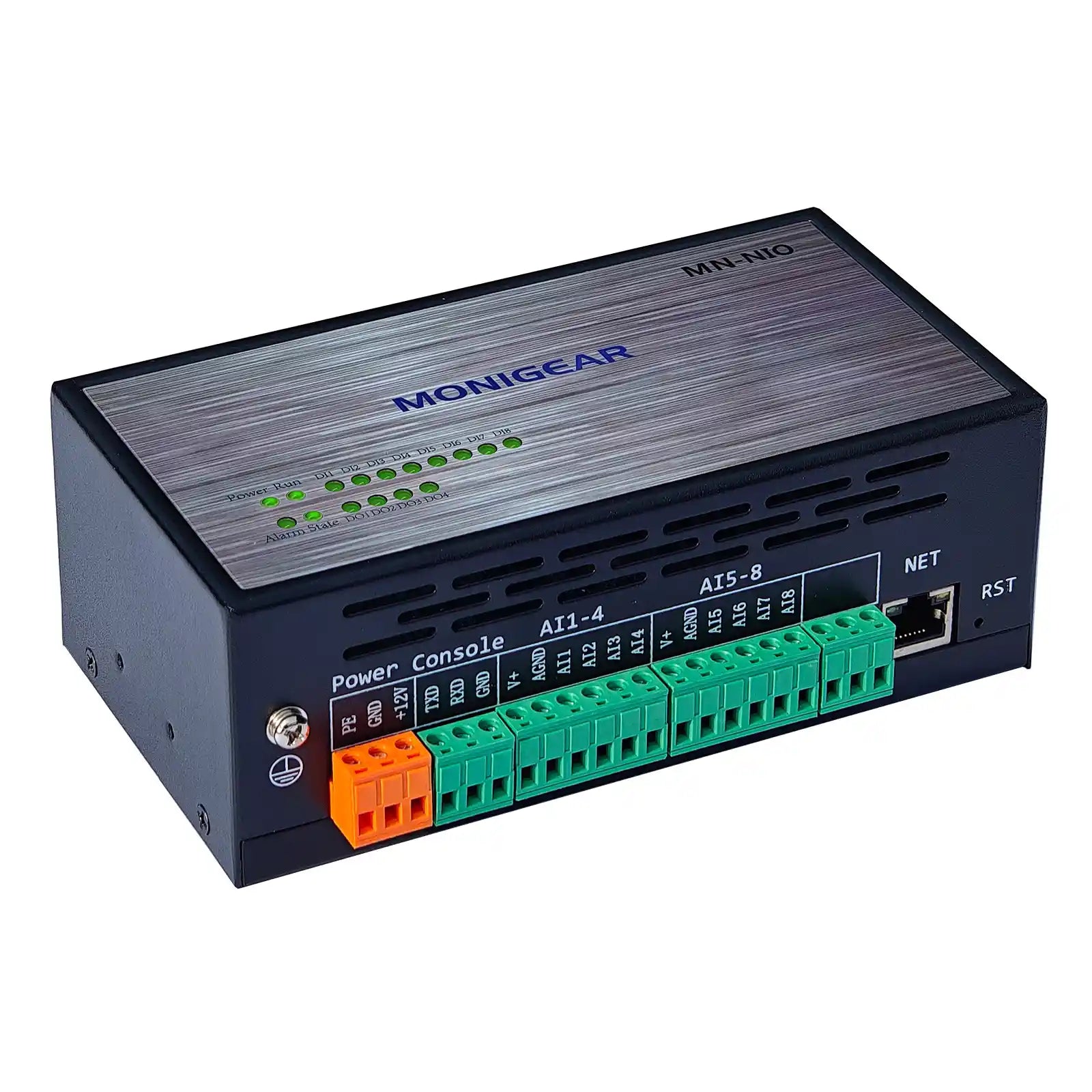 MONIGEAR MN-NIO Network IO Monitor - 8DI/4DO/8AI Industrial IoT Controller