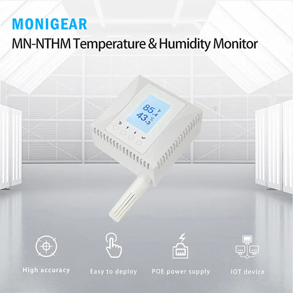 MONIGEAR MN-NTHM PoE Temperature Humidity Sensor - Professional Environmental Monitor